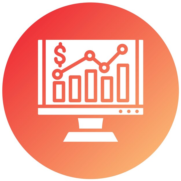 Análisis de mercado de diseño vectorial Estilo de icono