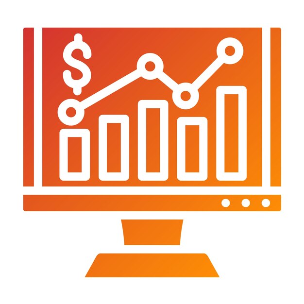 Análisis de mercado de diseño vectorial Estilo de icono