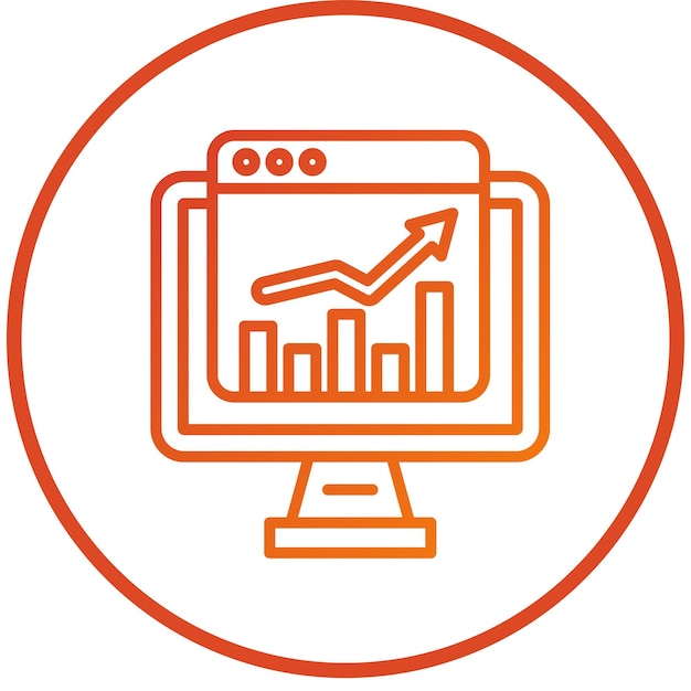 Análisis de mercado de diseño vectorial Estilo de icono