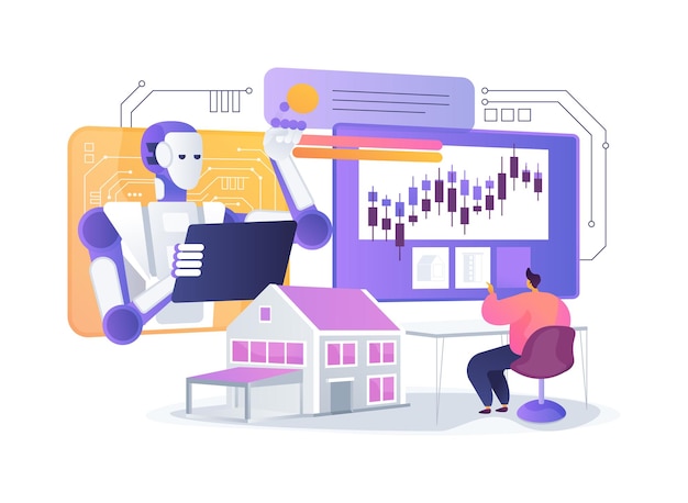 Análisis de mercado mejorado Ilustración vectorial de conceptos abstractos Tendencias del mercado inmobiliario