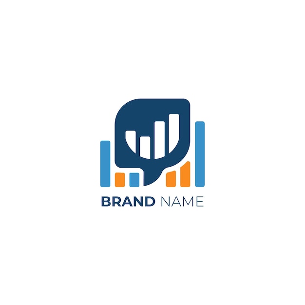 Análisis moderno y diseño de logotipo de estrategia de negocios