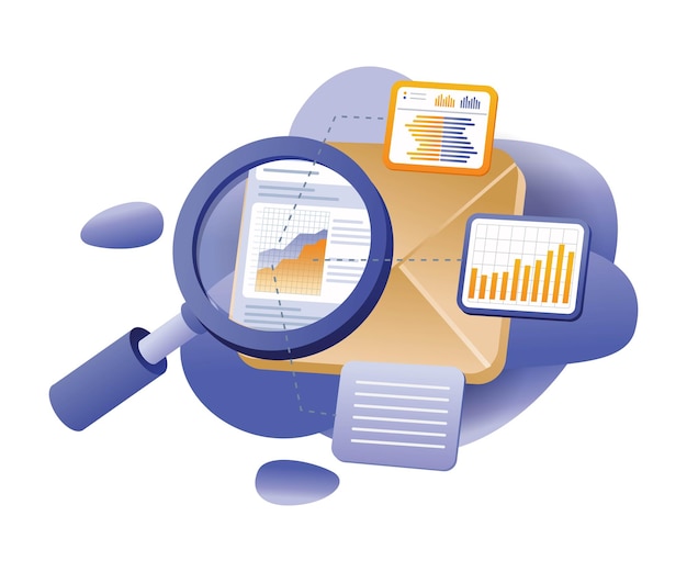 Análisis de negocios de marketing digital por correo electrónico