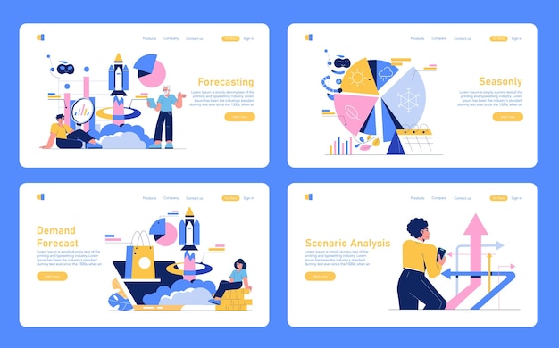 Análisis de negocios y proyección de mercado de escenarios de interpretación de datos estratégicos