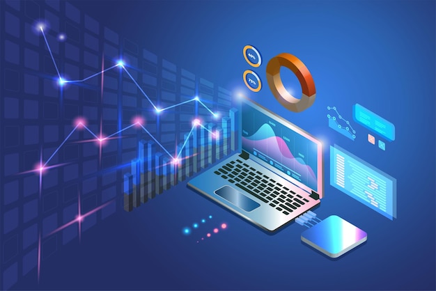 Análisis de negocios SEO Programación y codificación de software de desarrollo web en computadora portátil
