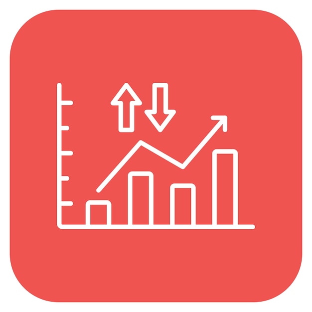 Análisis predictivo imagen vectorial de íconos Se puede utilizar para la tecnología de marketing
