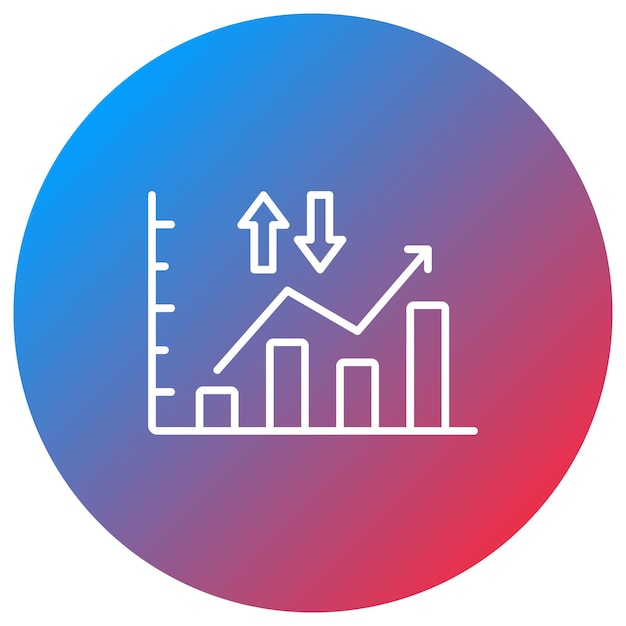 Análisis predictivo imagen vectorial de íconos Se puede utilizar para la tecnología de marketing