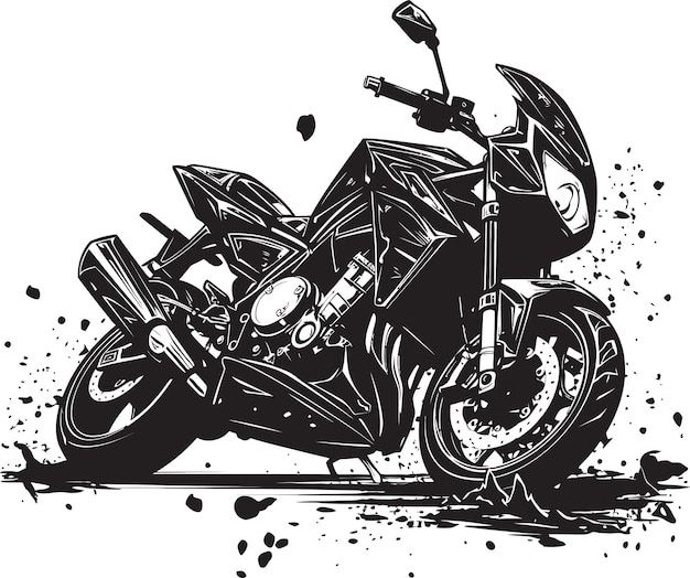 Análisis de las secuelas de una motocicleta dañada en un accidente