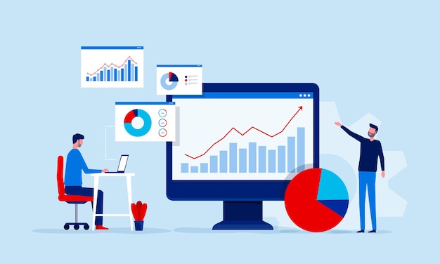 Análisis y seguimiento del equipo de personas en el monitor del panel de informes web