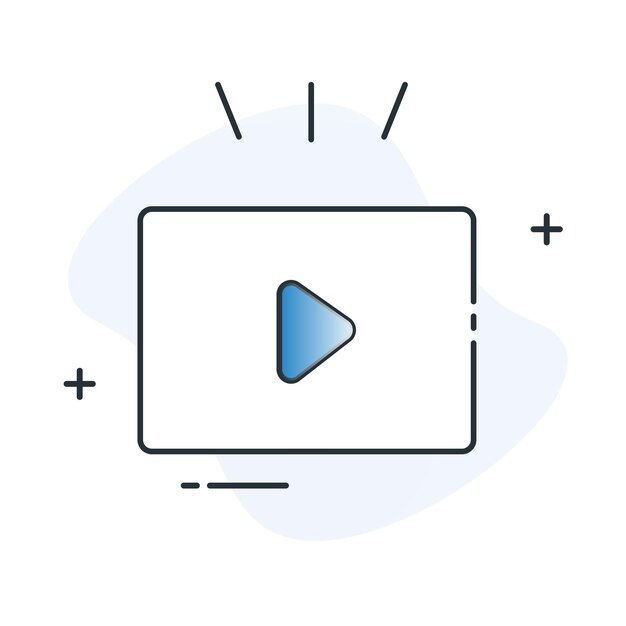 Análisis de vídeo predictivo Diseño de íconos vectoriales