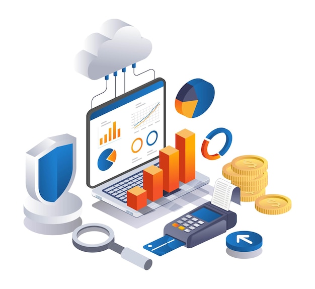 Analista de datos empresariales del servidor en la nube