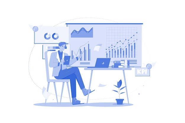 Analista de negocios que utiliza datos para informar las decisiones