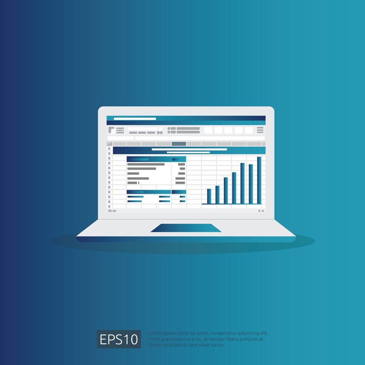 Vector analítica de datos seo