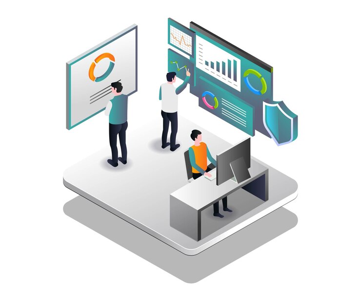 Vector analizar la seguridad de los datos de la empresa