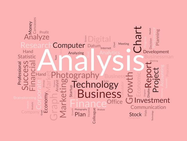 Vector analysis word cloud template business model concept vector background