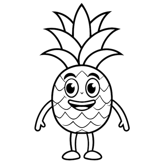 ananas en caja de cartón con fondo blanco sólido 21