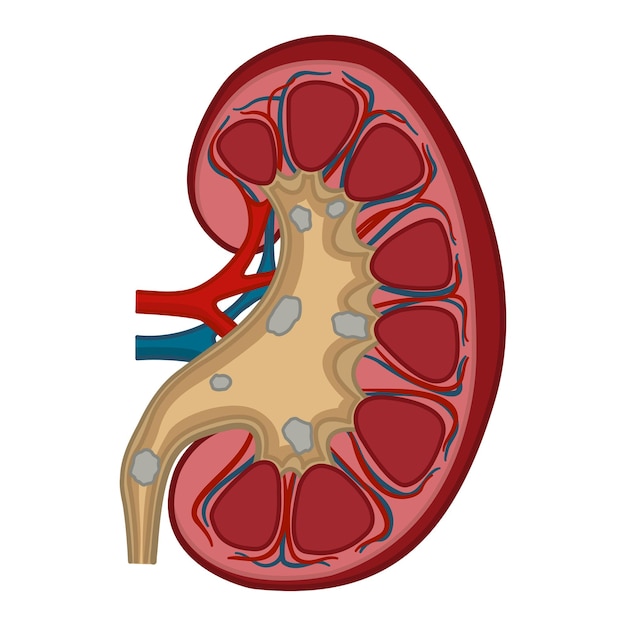 Anatomía de los cálculos renales