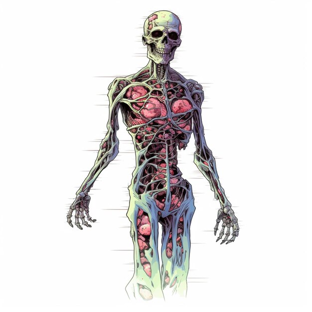 Vector anatomía zombi