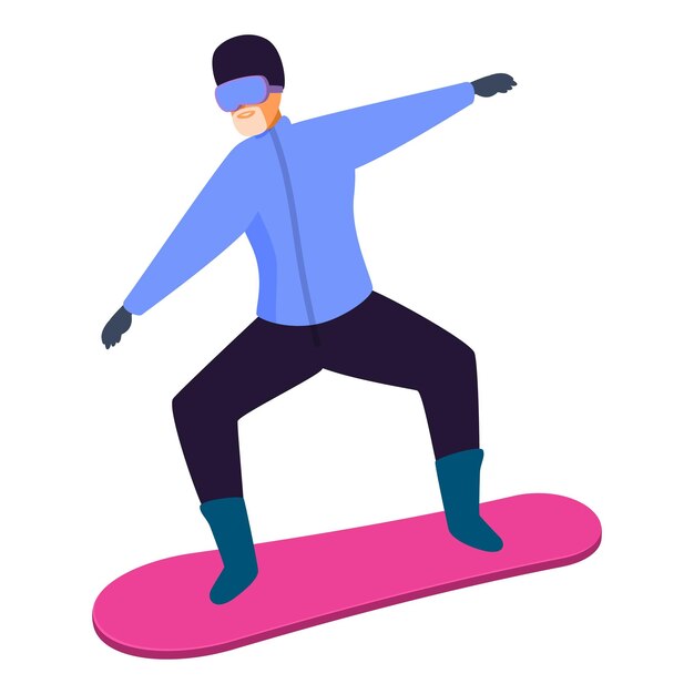 Un anciano está haciendo snowboard por una pendiente.