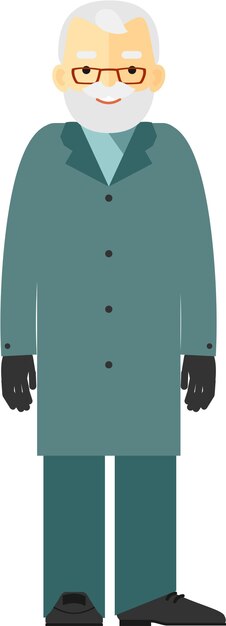 anciano, hombre mayor, en, outwear, ambulante
