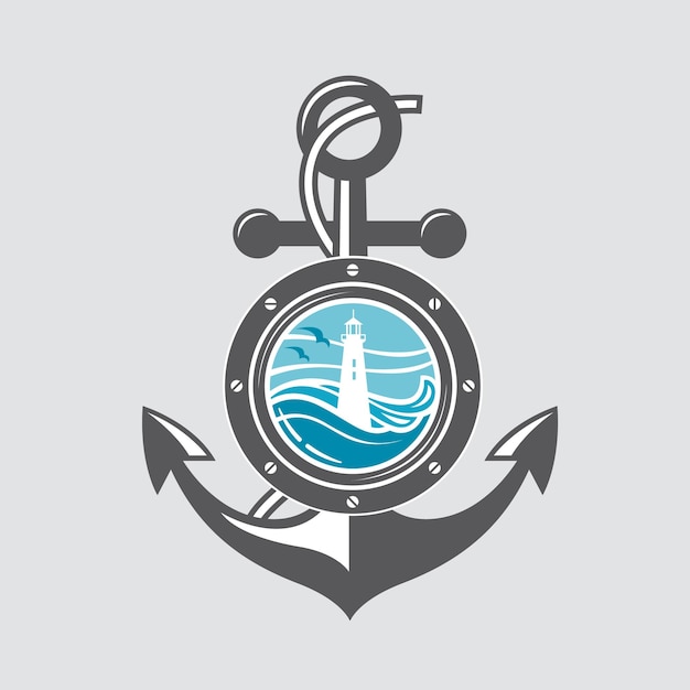 ancla de barco y ojo de buey