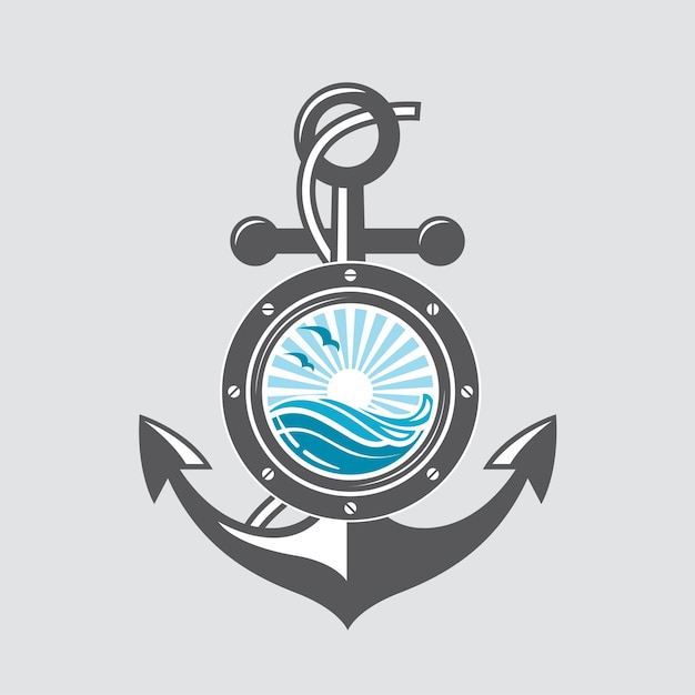 ancla de barco y ojo de buey