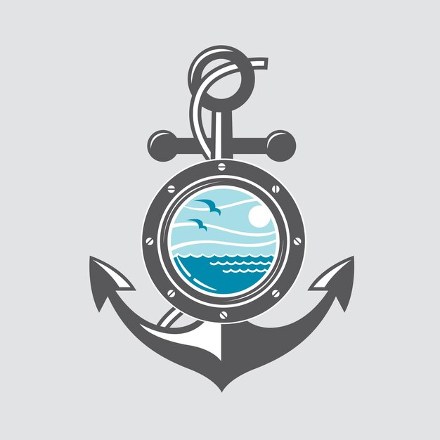 ancla de barco y ojo de buey
