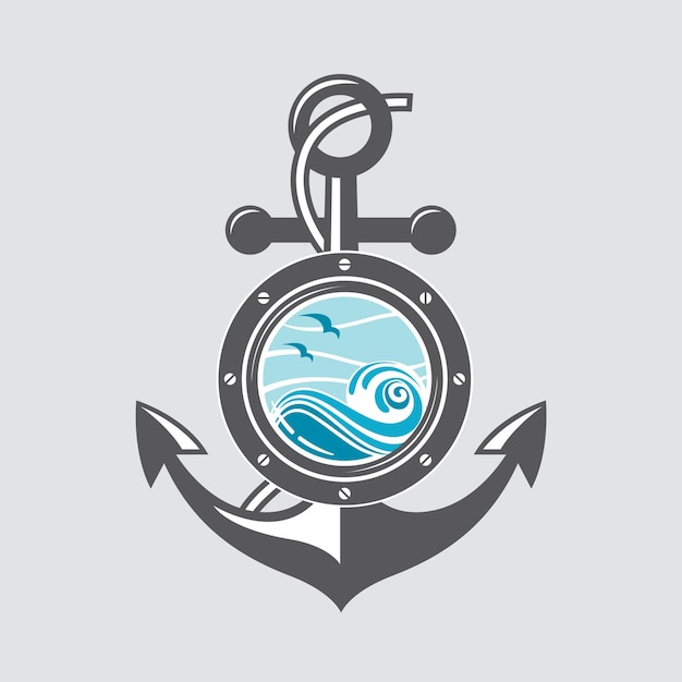 ancla de barco y ojo de buey