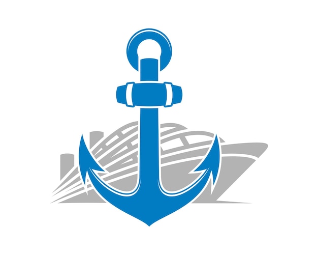 Ancla con crucero detrás