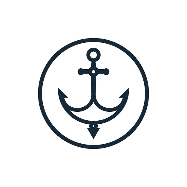 ancla logo icono barco barco marino marina