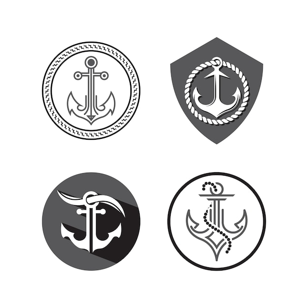 ancla logo icono barco barco marino marina