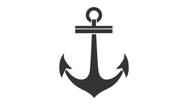 Ancla vector icono logo barco símbolo pirata timón Náutico marítimo simple ilustración gráfica garabato diseño