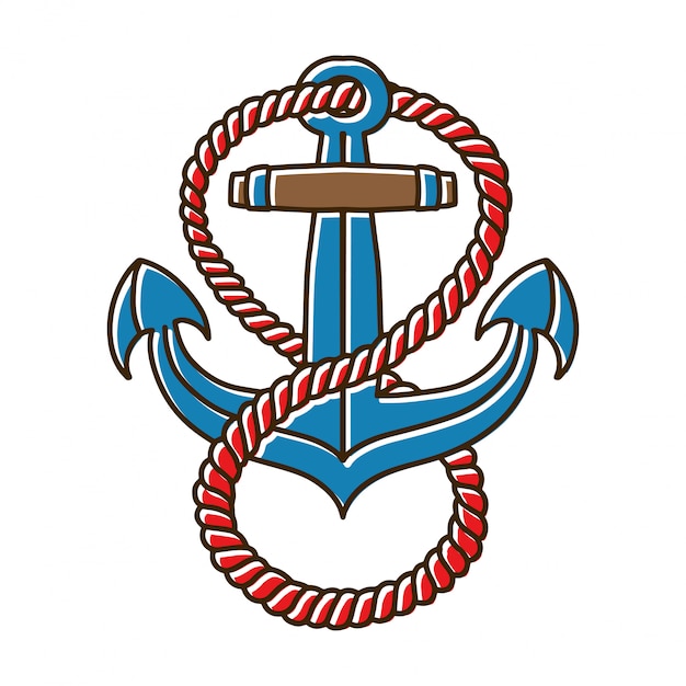Anclas Con Tatuaje De Cuerda