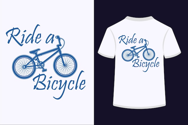 Andar en bicicleta todos los días camiseta diseño vintage ilustración