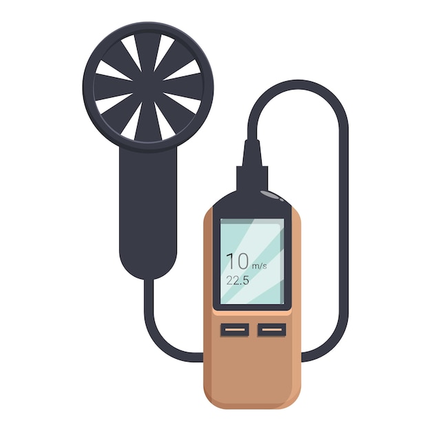 Anemómetro digital para medir la velocidad del viento con ventilador de rotor