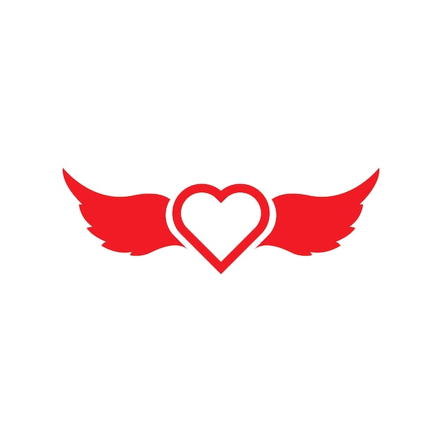 Ángel, amor, vector, icono, ilustración