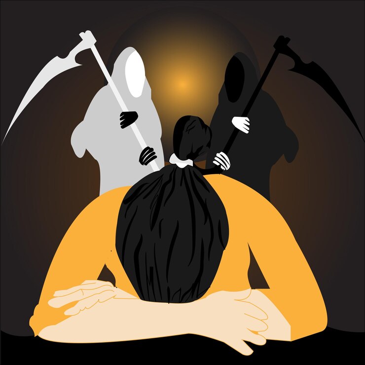 Vector ángel de la muerte