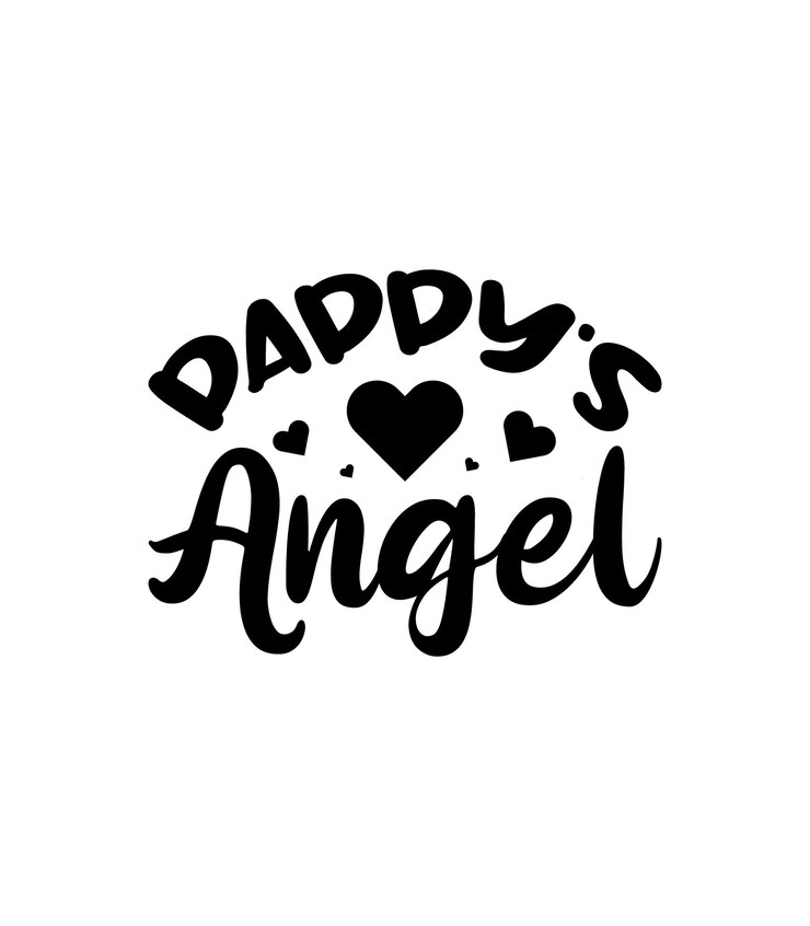Ángel de papá. Diseño de camiseta de cita de día de padre de vector de tipografía