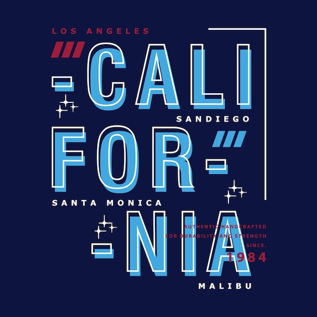 Los Ángeles California diseño gráfico de camisetas tipografía ilustración vectorial estilo casual