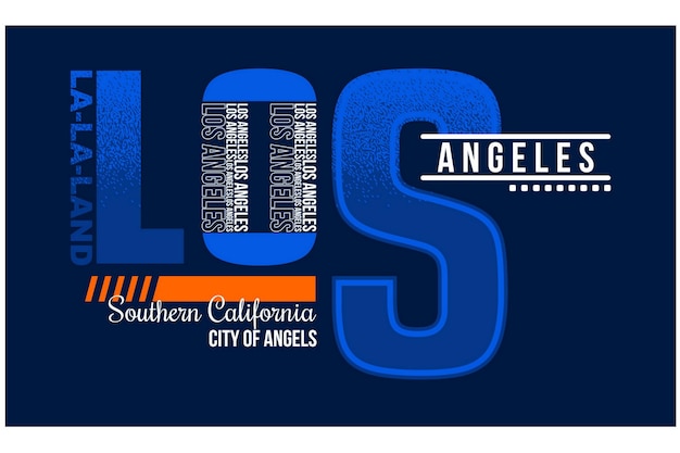 Los Ángeles Diseño de tipografía vintage en ropa de camiseta de ilustración vectorial y otros usos