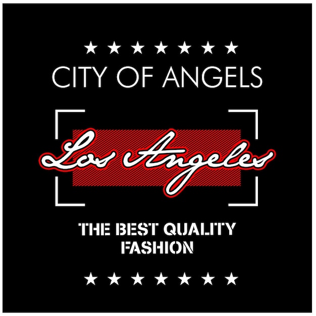 LA Los Ángeles Diseño de tipografía vintage en ropa de camiseta de ilustración vectorial y otros usos