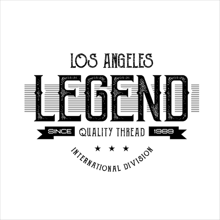 Vector los angeles leyenda sencillas vintage