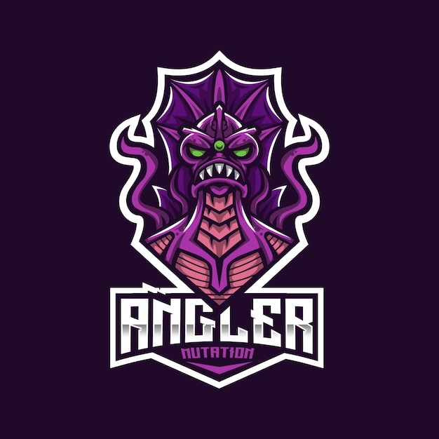 Angler mutation esport logo template