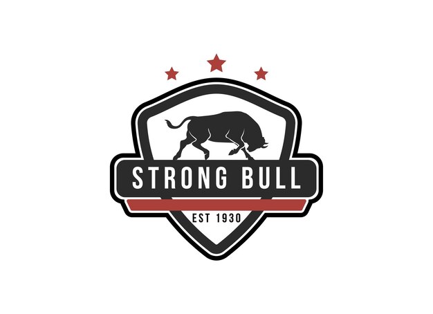 Angry Bull o Taurus Logo Mascot. Ilustración vectorial