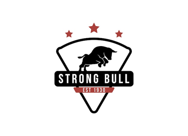 Angry Bull o Taurus Logo Mascot. Ilustración vectorial