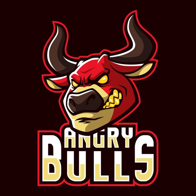 Angry bulls signo y símbolo logo vector