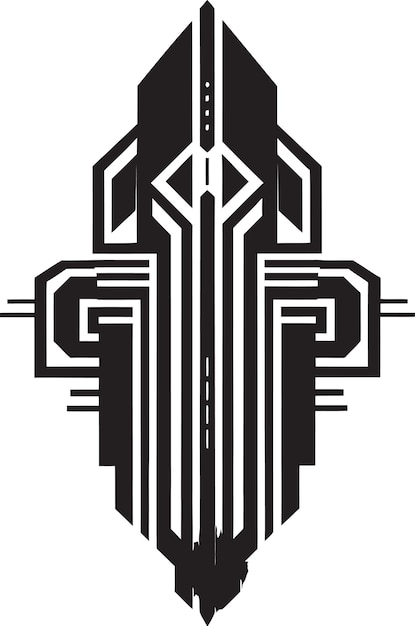 Angular Deco Harmony Icono geométrico Emblema Prismo de Deco Geometría Logotipo Emblema vectorial