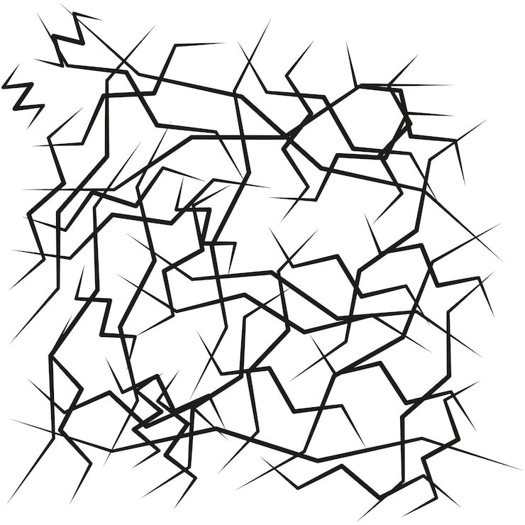 Vector angular scribble network chaotic stroke pattern jagged line mesh vector abstract tangle