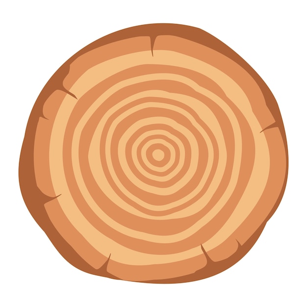 Vector anillo anular de madera de árbol