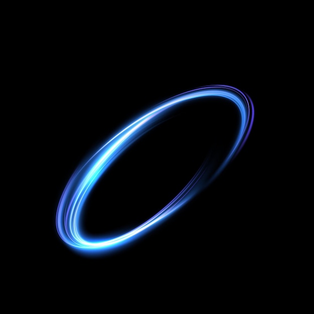 Un anillo azul con un anillo en el medio.