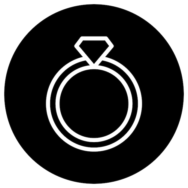 Anillo de bodas Ilustración del diseño del icono vectorial